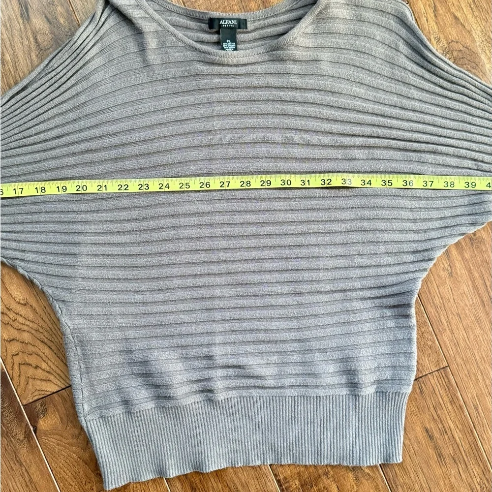 Alfani dolman ribbed button cuff sweater size L